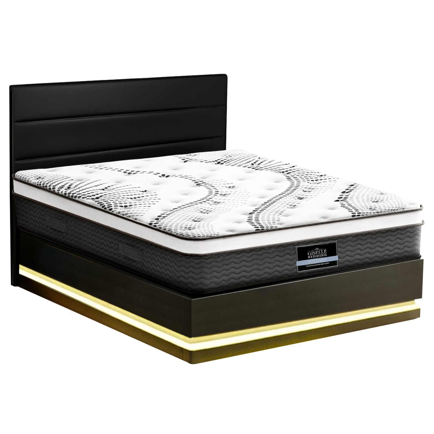 Queen Bed Frame With Led Lights 190x137cm