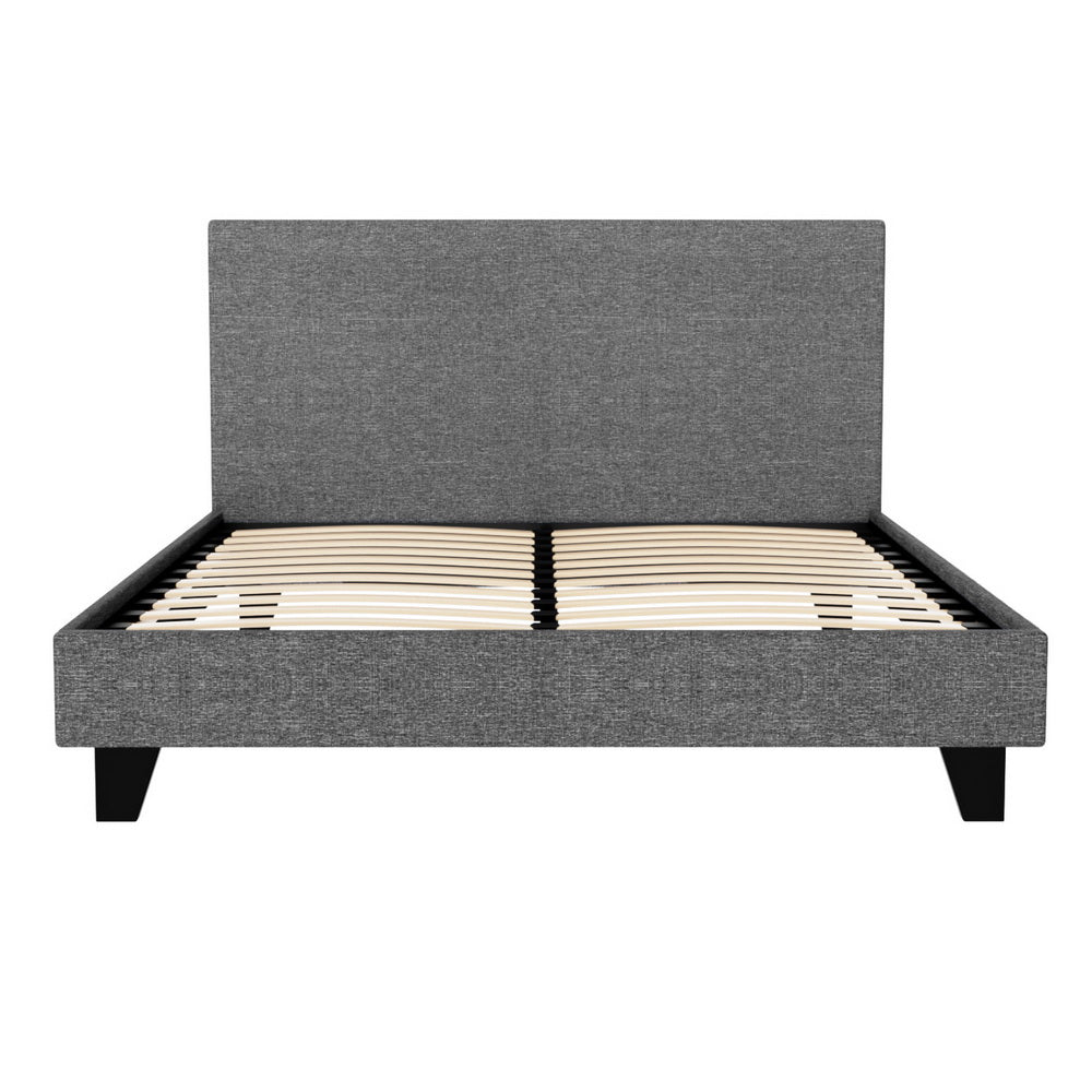 Double Bed Frame Grey Timber Mattress Base