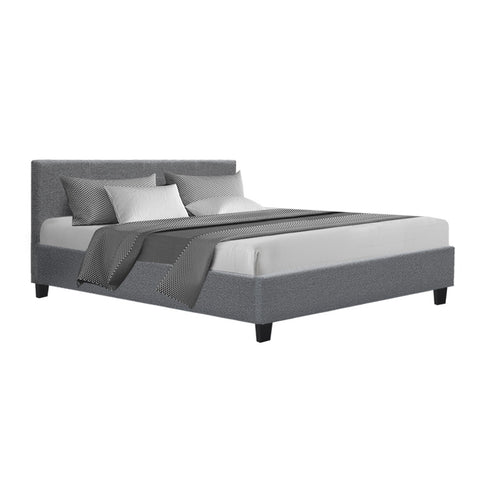 Bed Frame Queen Size Grey Neo