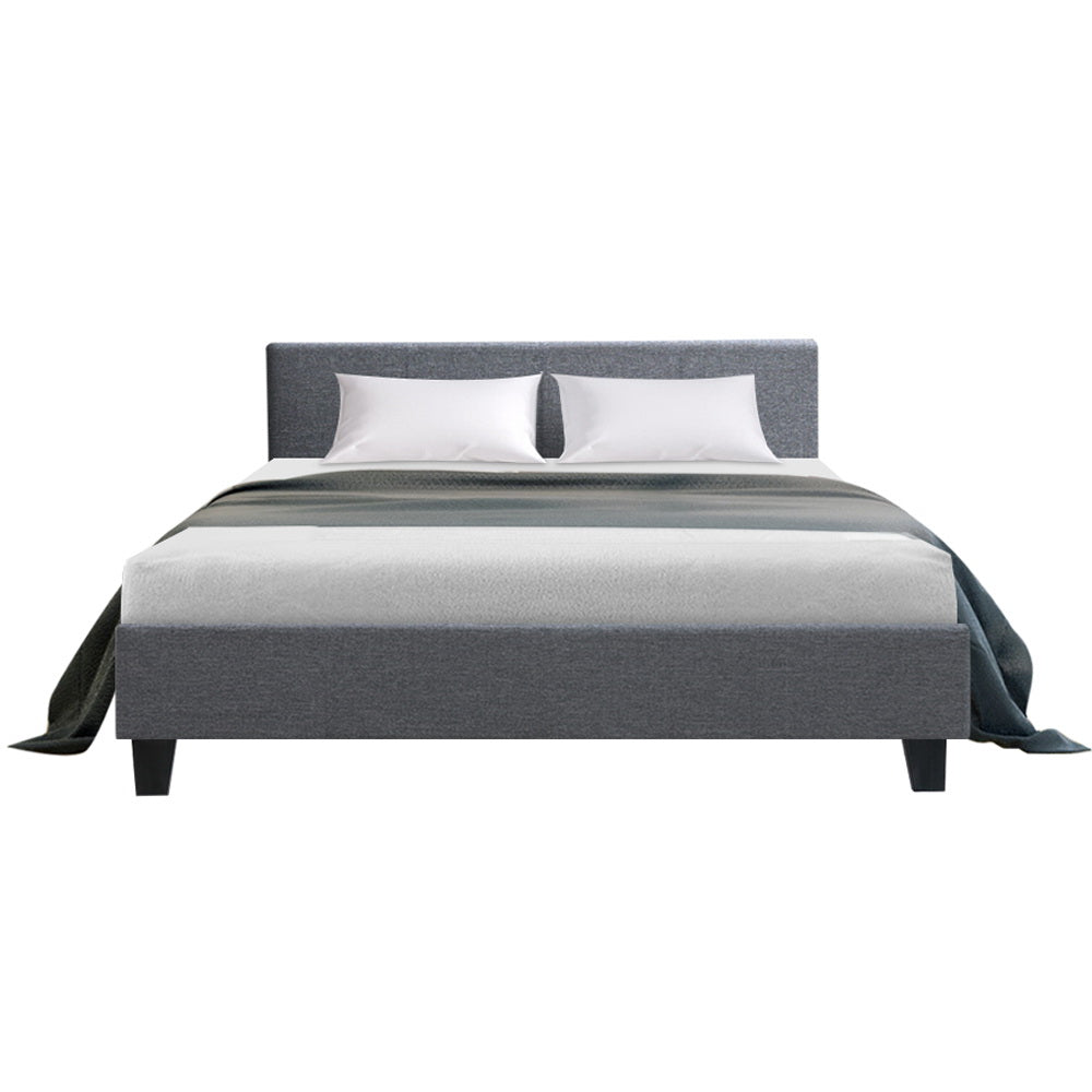 Bed Frame Queen Size Grey Neo