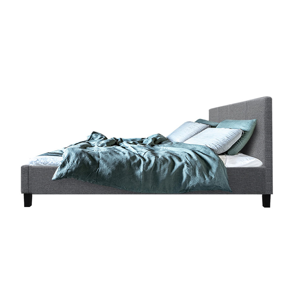 Bed Frame Queen Size Grey Neo