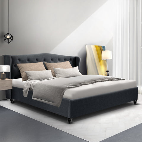 Bed Frame King Size Charcoal Pier