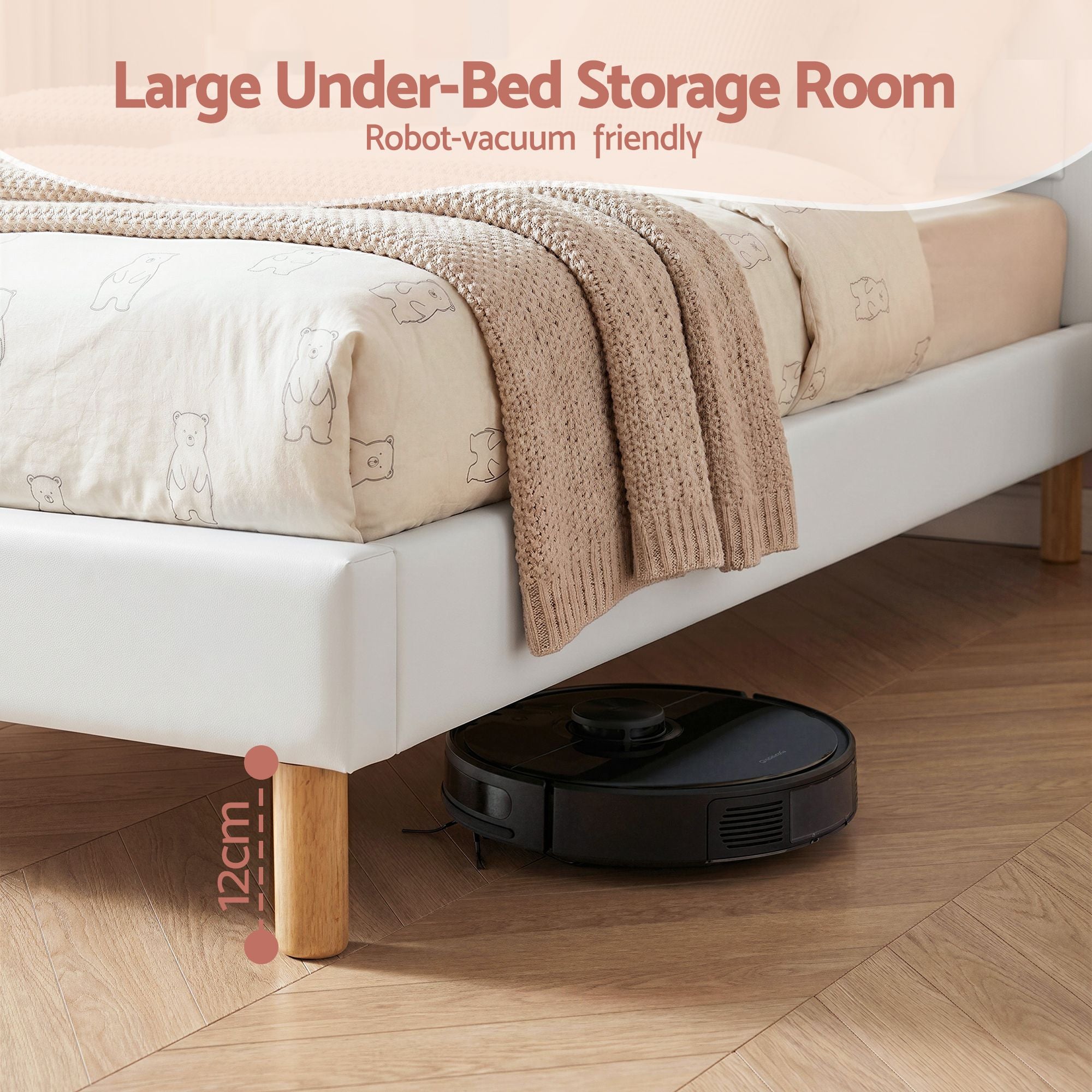Kids King Single Bed Bear Ears Headboard | Simpledeals