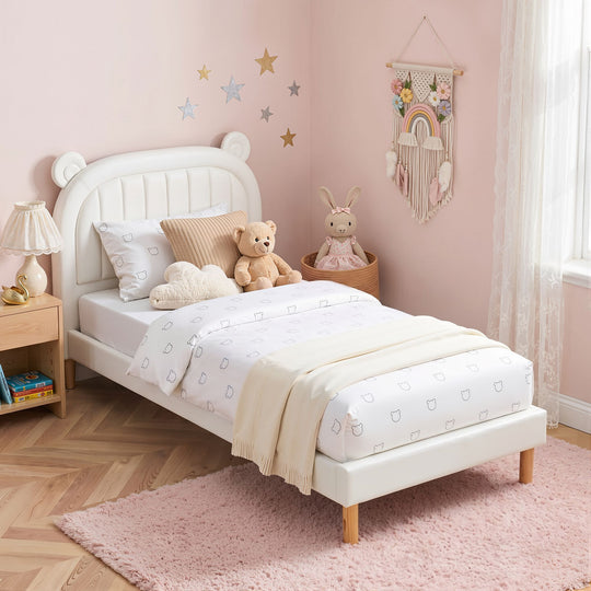 Kids King Single Bed Bear Ears Headboard with King Single