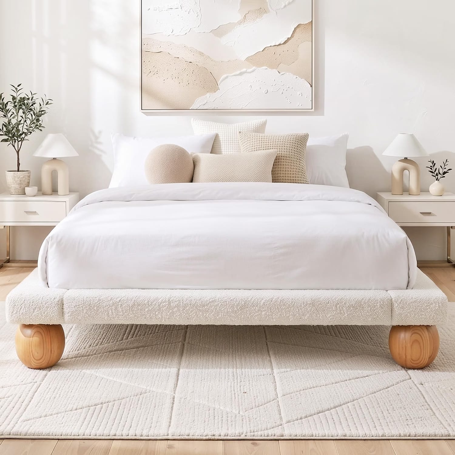 Queen Bed Frame And Storage Set 205x156cm