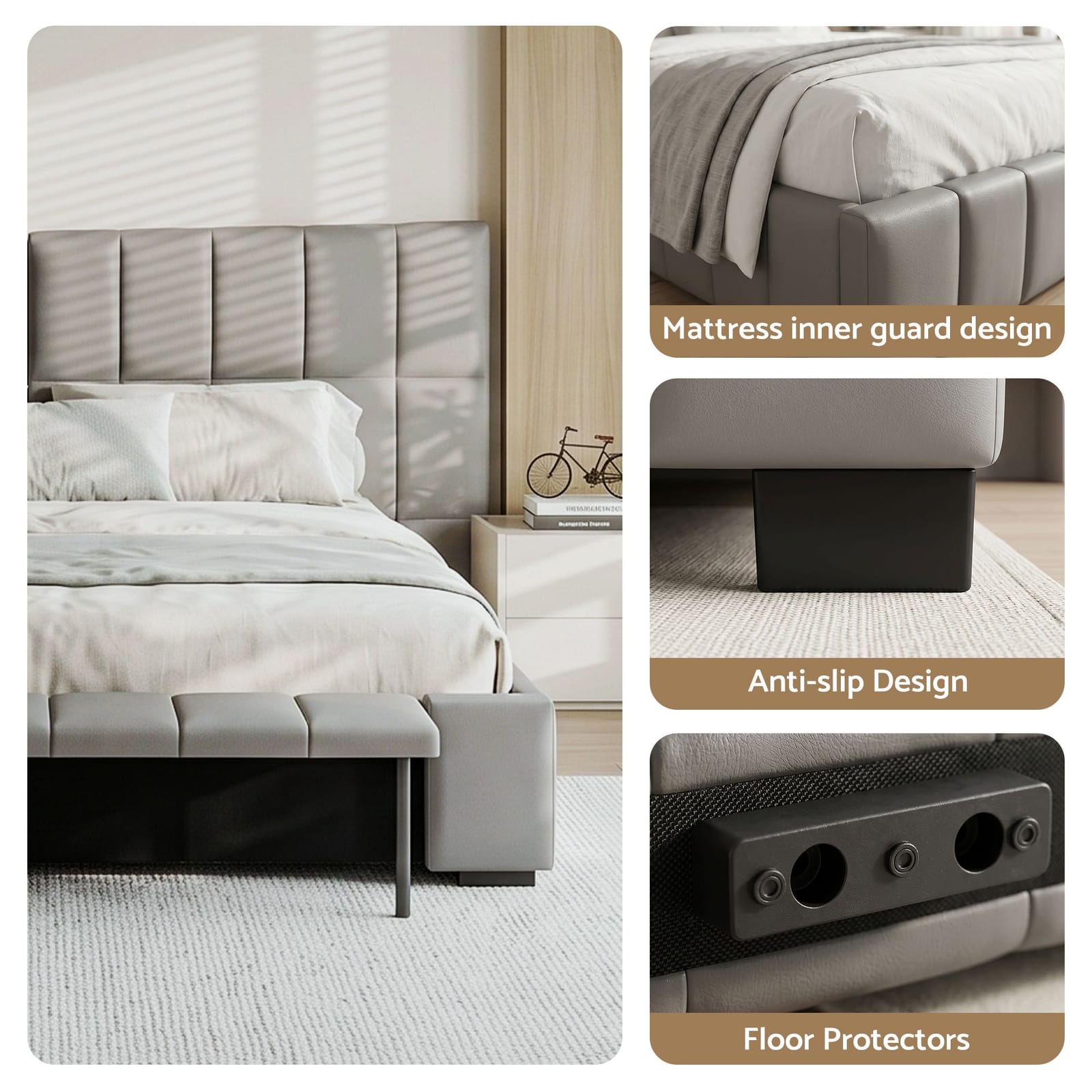 Queen Gas Lift Bed Frame 13x2cm