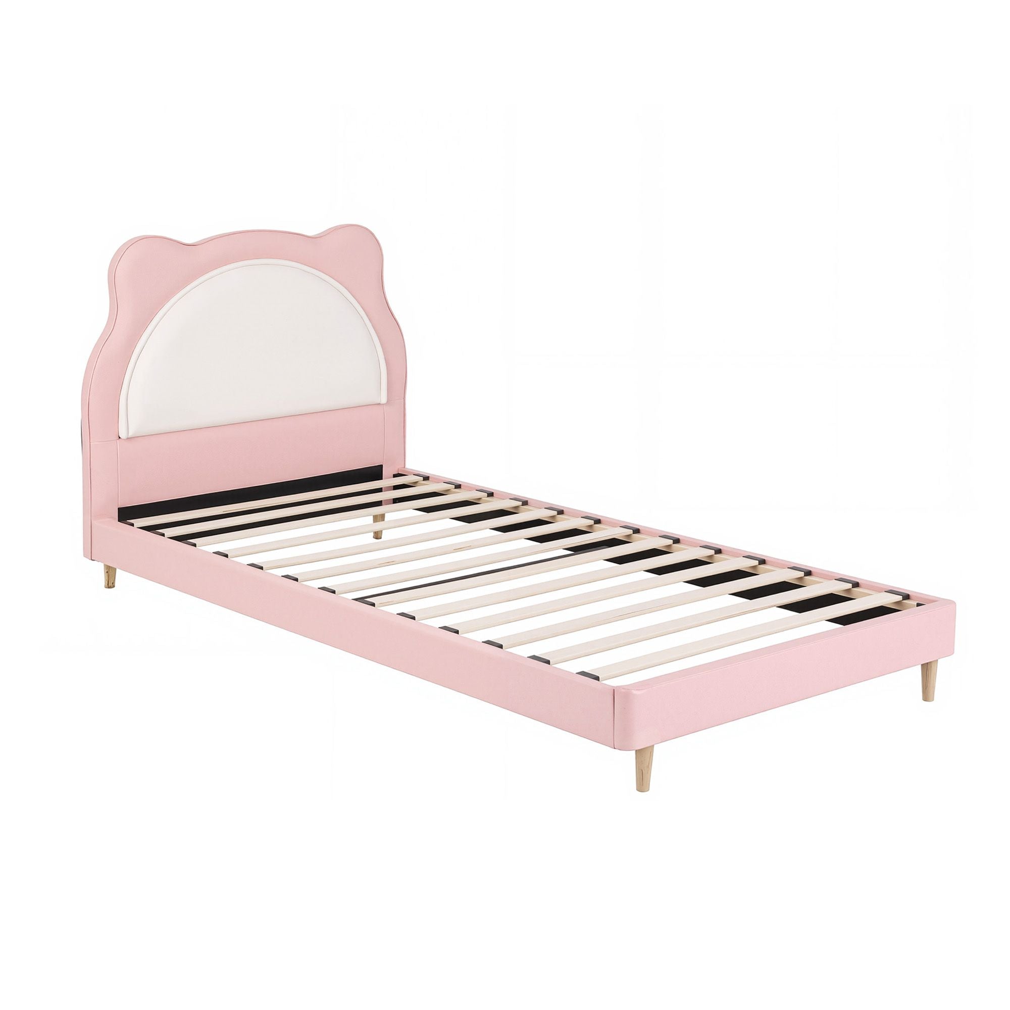King Single Kids Bed Frame Pink Cat | Simpledeals