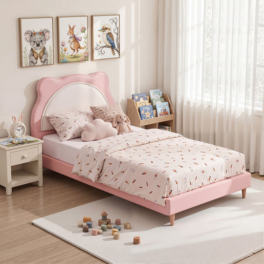 King Single Kids Bed Frame Pink Cat - Beds & Bed Frames