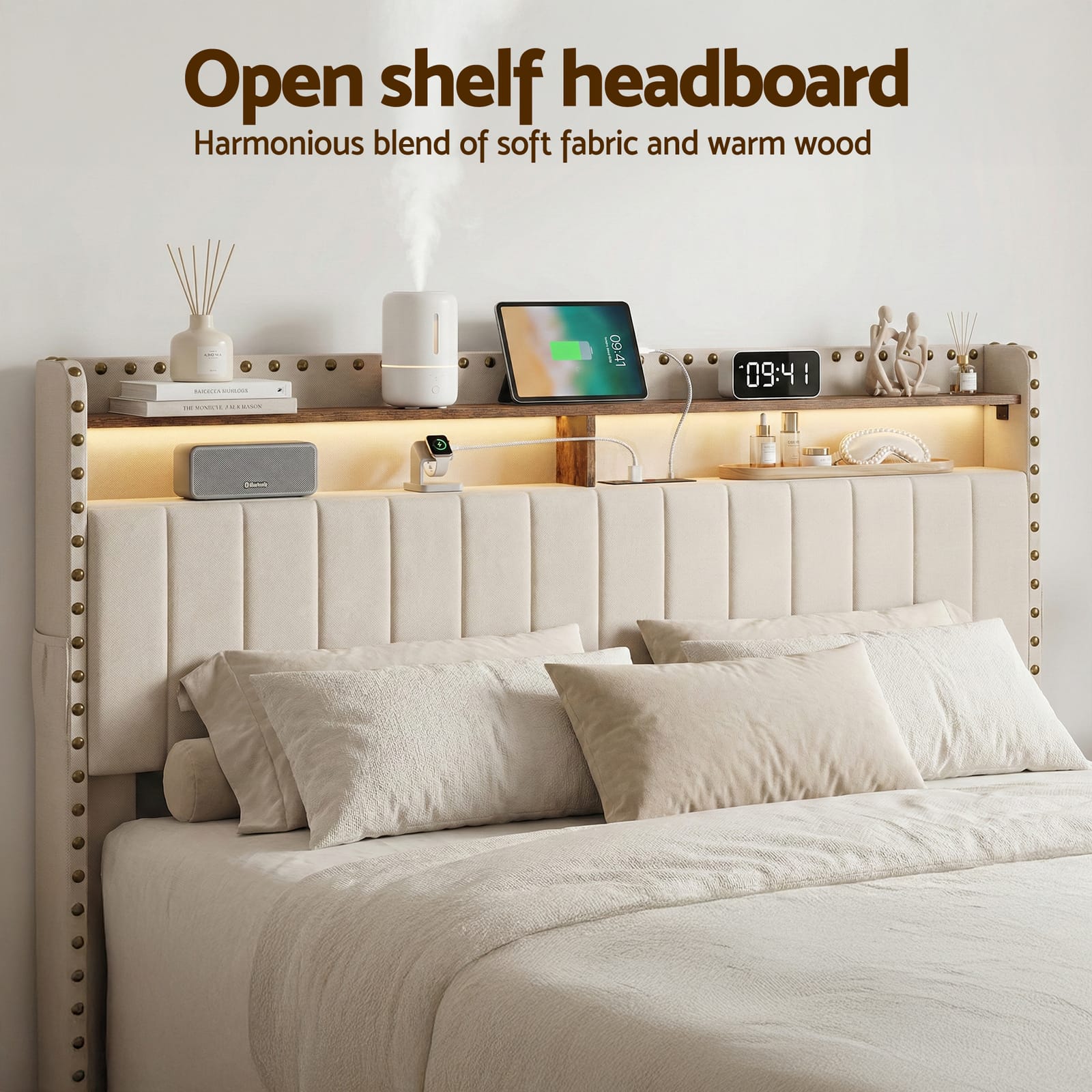 King Bed Frame With Storage 2x3cm