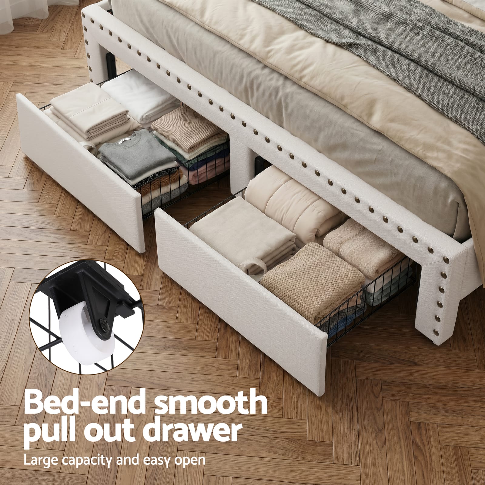 King Bed Frame With Storage 2x3cm