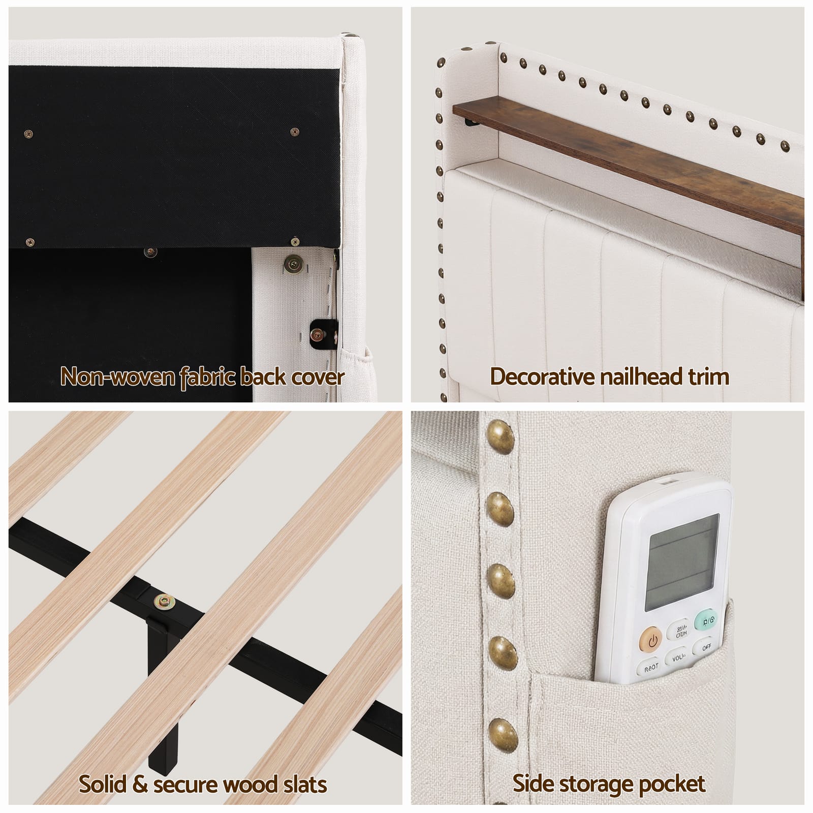 King Bed Frame With Storage 2x3cm