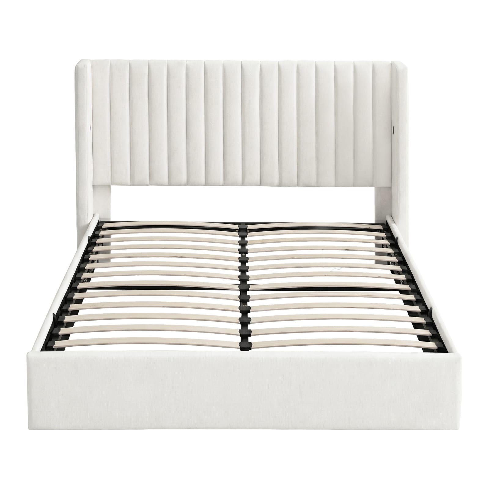 Double Bed Frame Storage White king