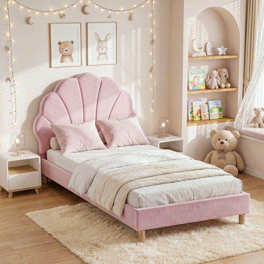 Single Bed Pink Velvet Frame king