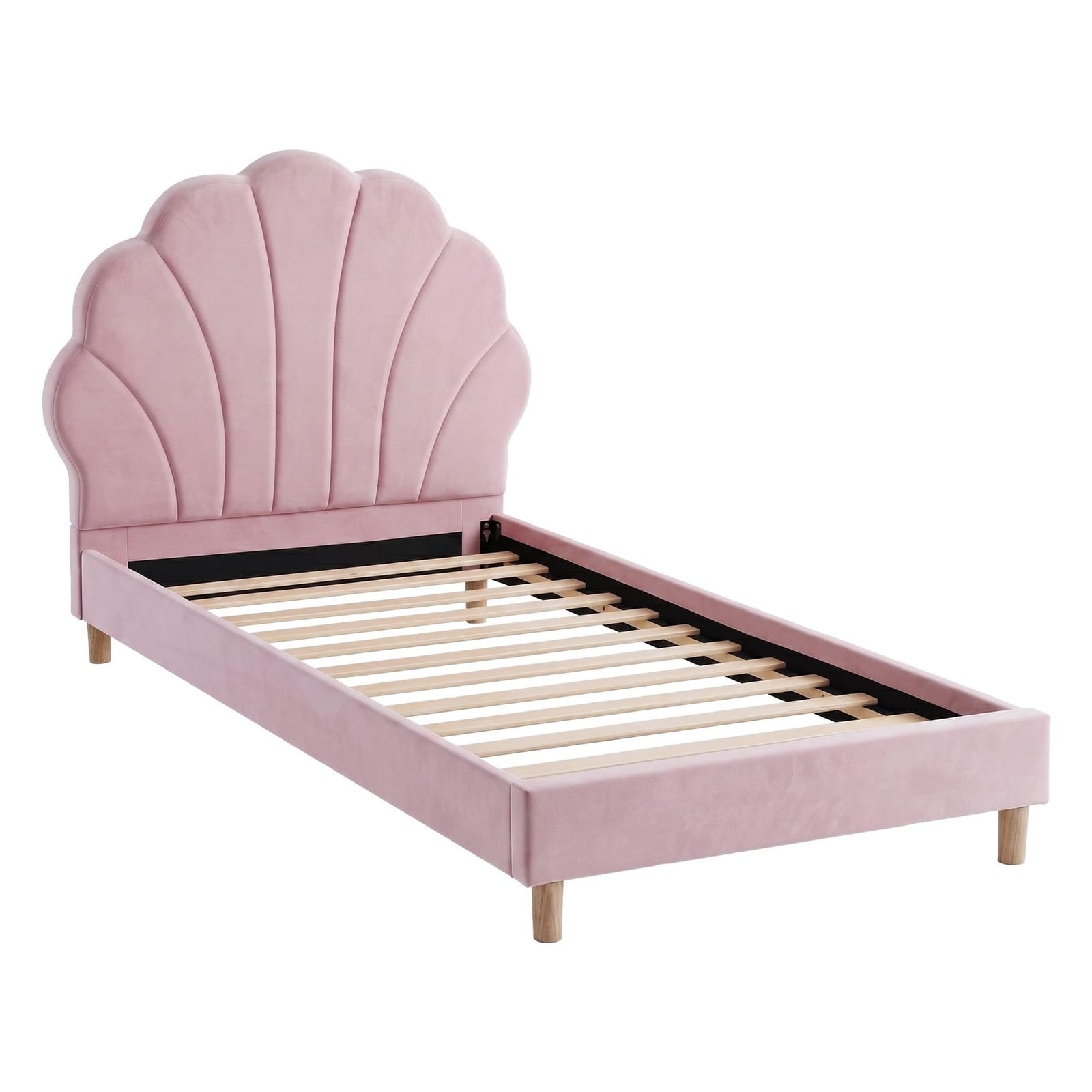 Single Bed Pink Velvet Frame king