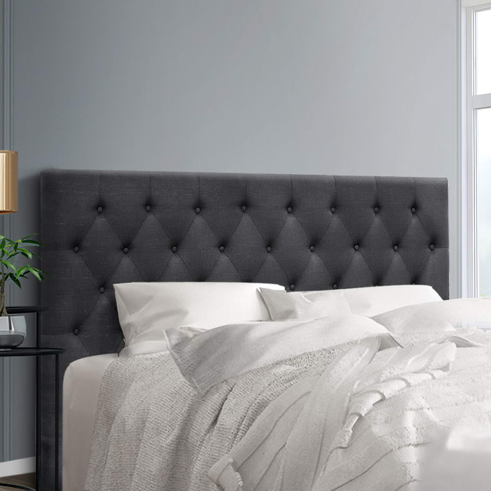 Bed Head Headboard King Size Fabric CAPPI Charcoal | PayPal