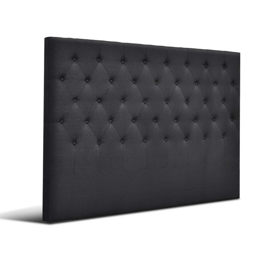 King - Cappi King Size Fabric Bed Headboard Charcoal Stylish Design