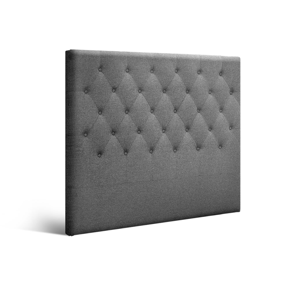 Fabric finish - King Single Size Bed Head Headboard Bedhead Fabric Frame Base Grey