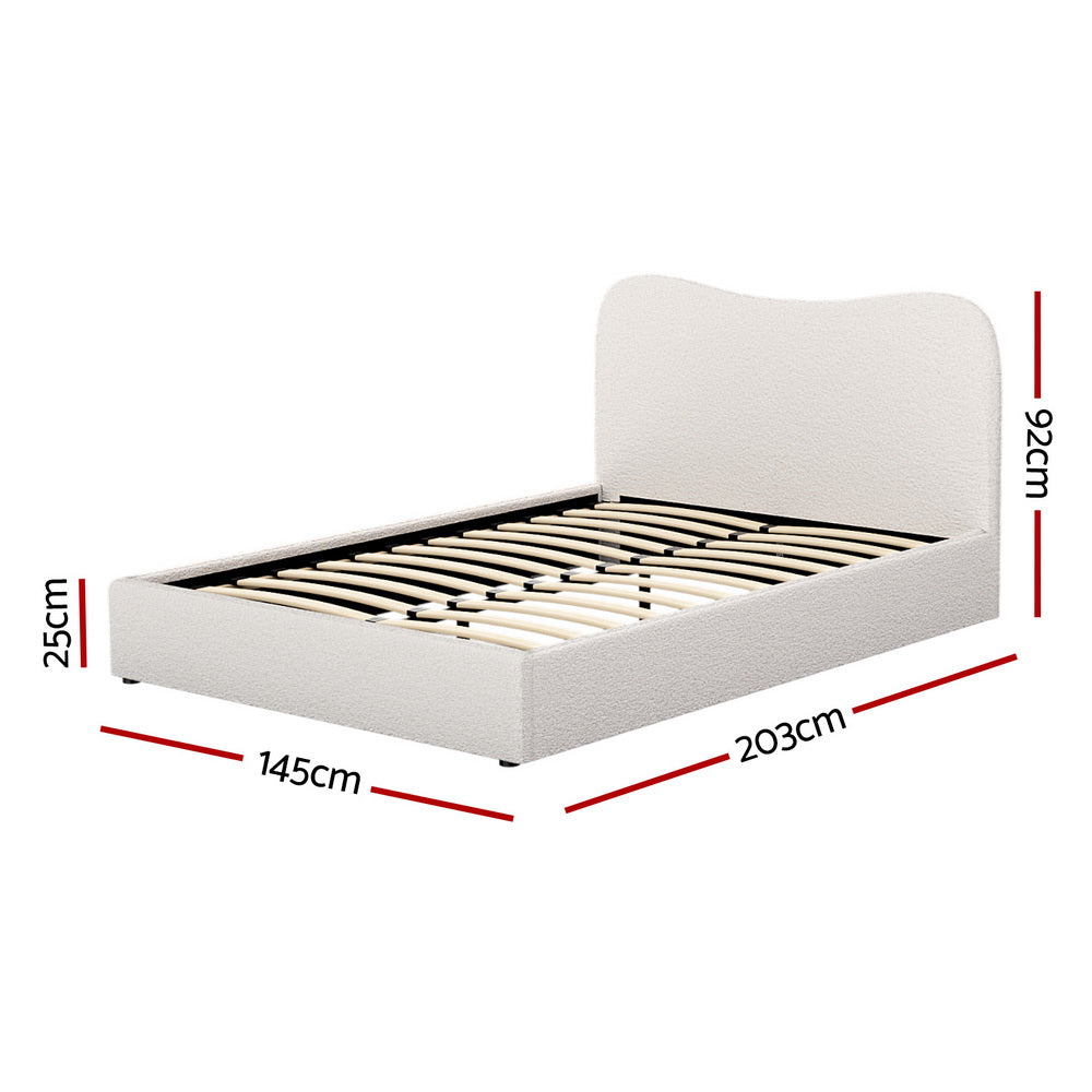 Artiss Bed Frame Single Size Boucle DARA