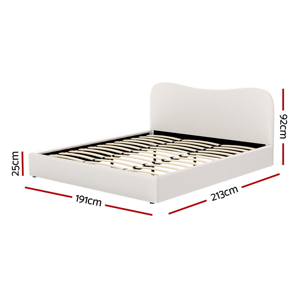 Artiss Bed Frame Single Size Boucle DARA