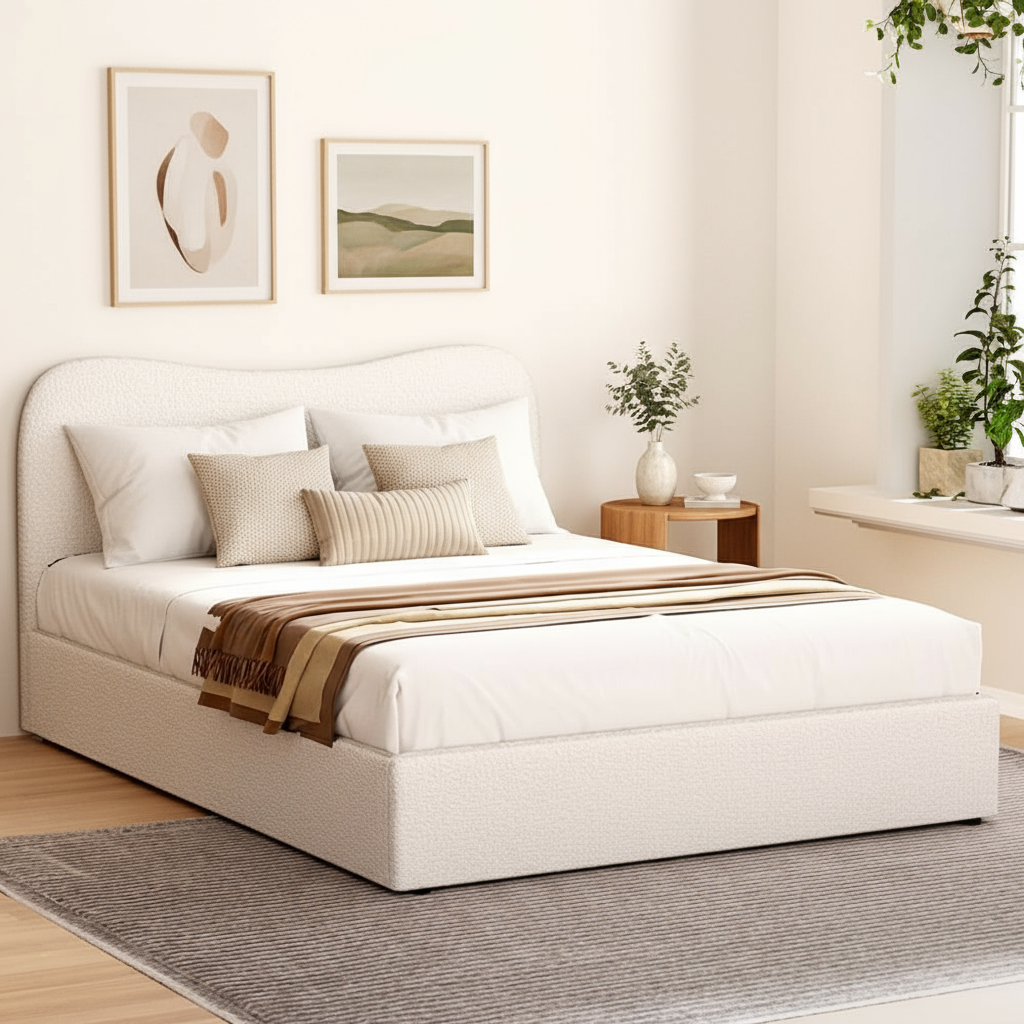 Artiss Bed Frame Single Size Boucle DARA