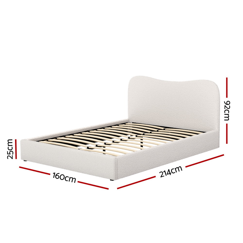 Artiss Bed Frame Single Size Boucle DARA