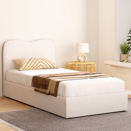 Double/King/Queen/Single Boucle Bed Frame | Bedframe Dara