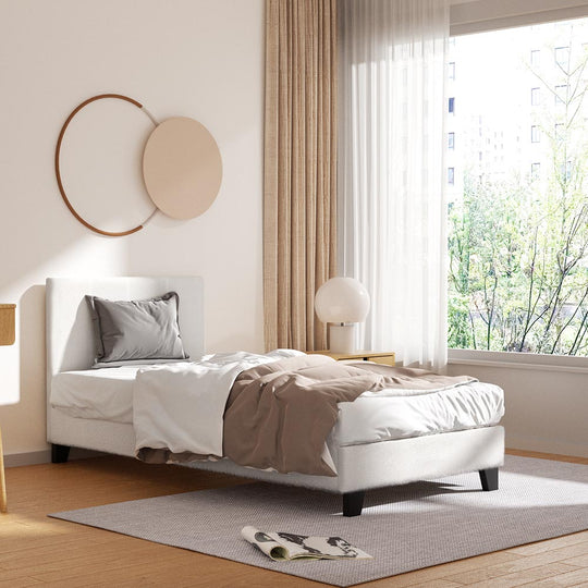 Single Bed Frame Boucle NEO Upholstered Modern Fabric