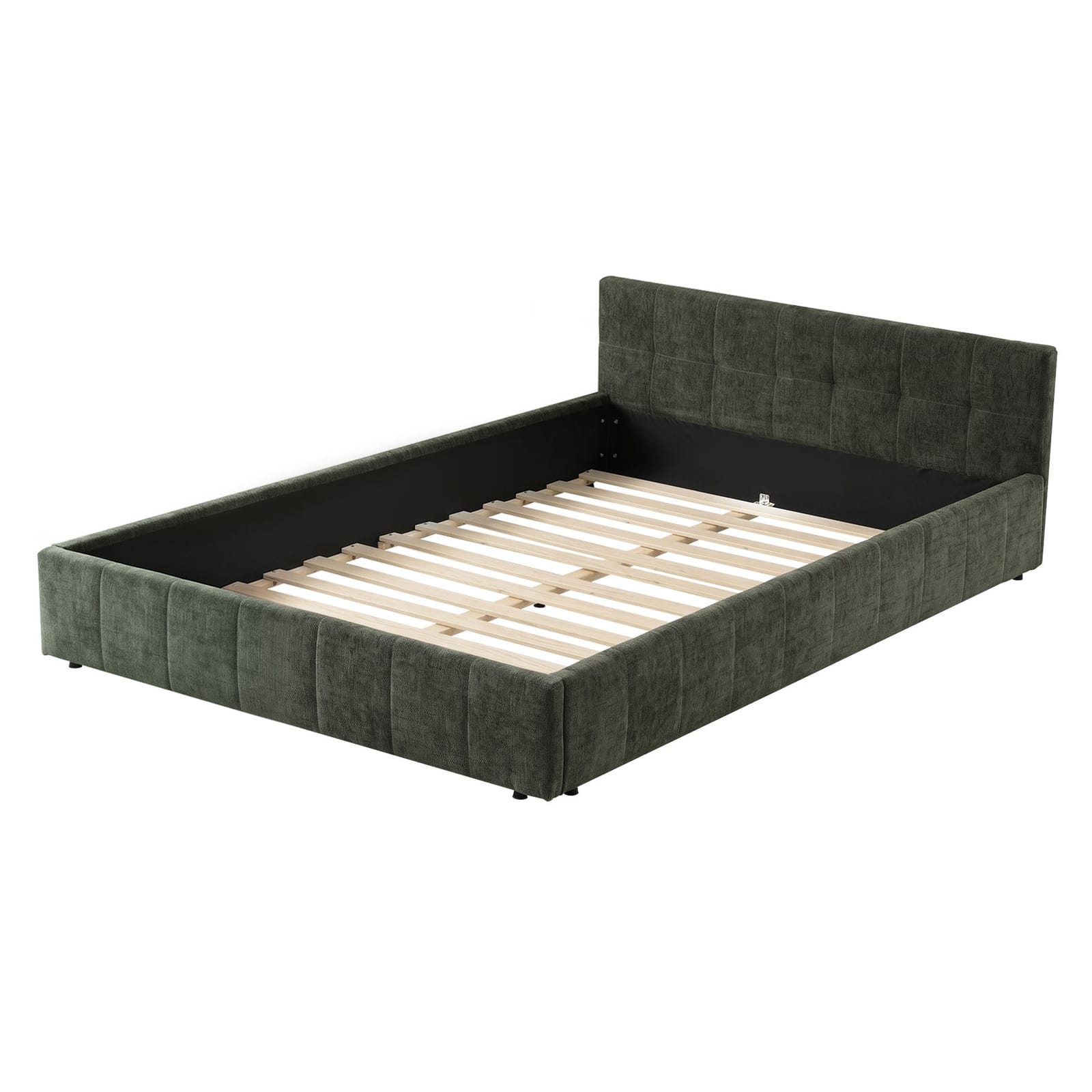 Double Bed Frame Heavy Duty Green 138x6x1.2cm