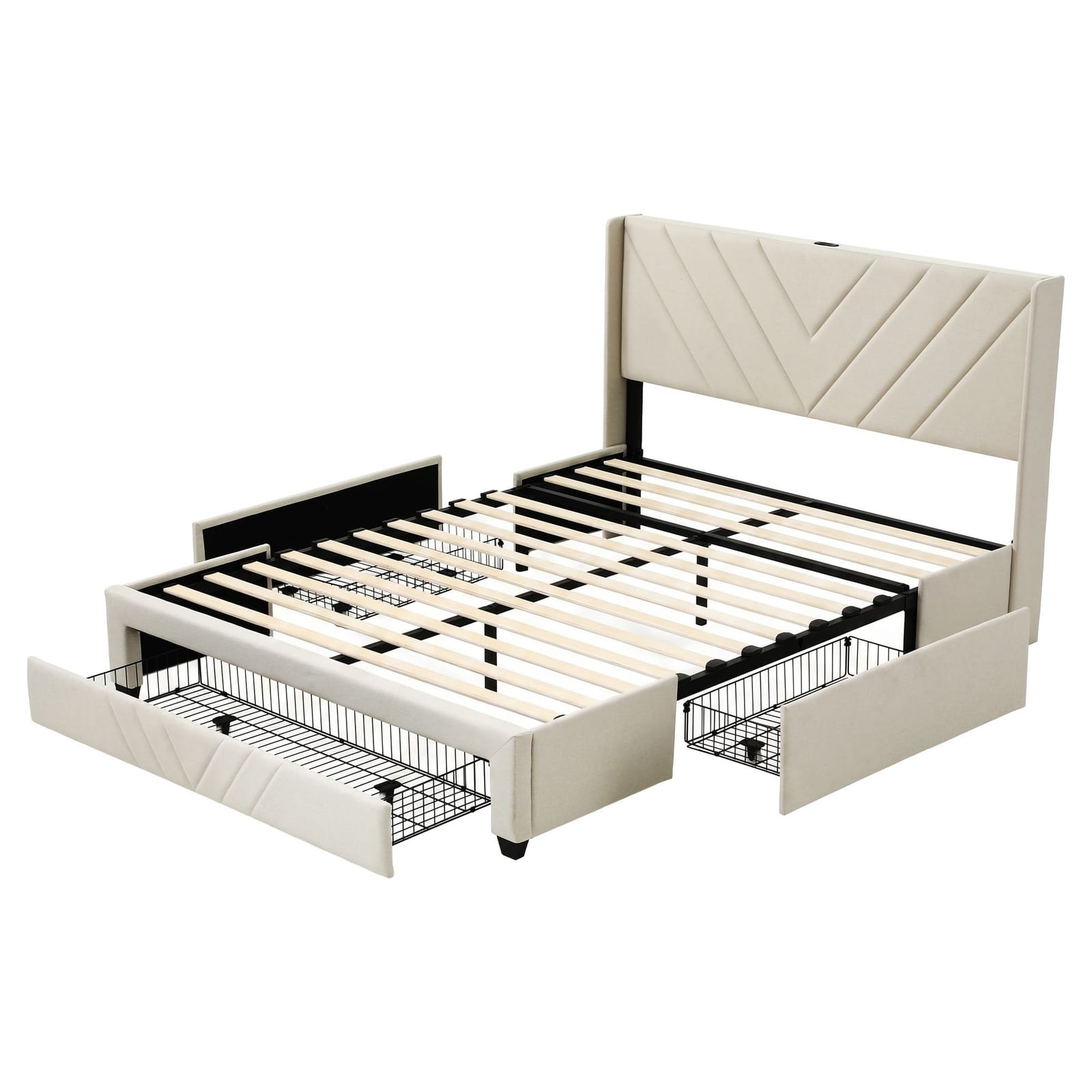 Queen Bed Frame Storage