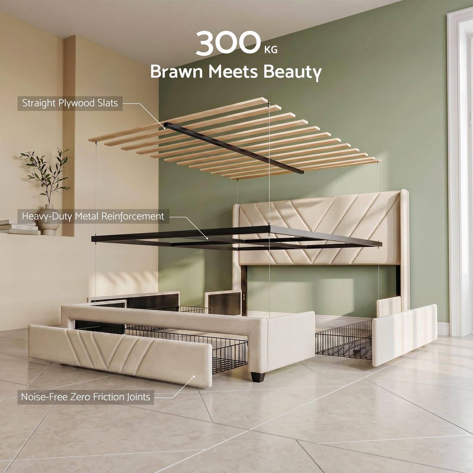Queen Bed Frame Storage