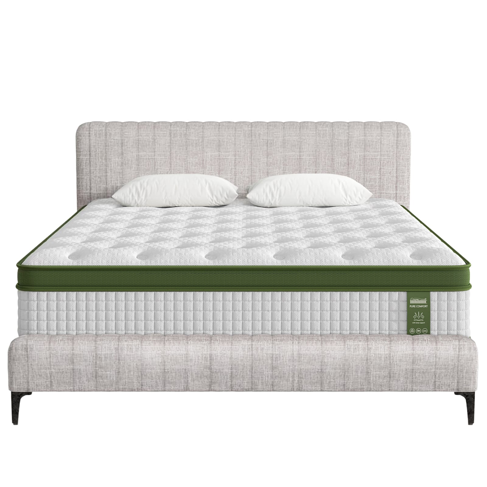 Queen Bed Frame Mattress Set 222.5x165x104cm