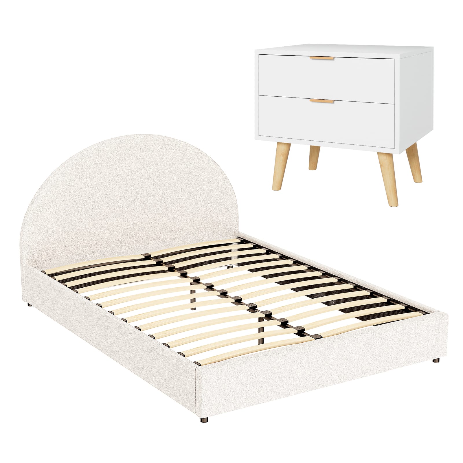 Queen Bed Frame Storage Base 216x160x99cm