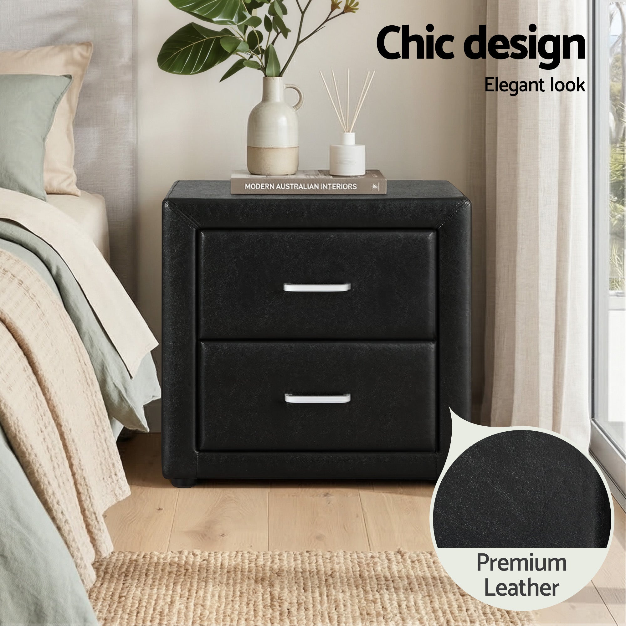 King Single Gas Lift Storage Bed Bedside Table Set | Simpled