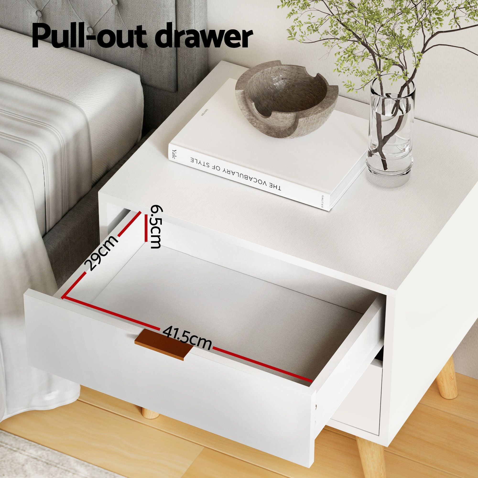 Queen Gas Lift Storage Bed Bedside Table Set | Simpledeals