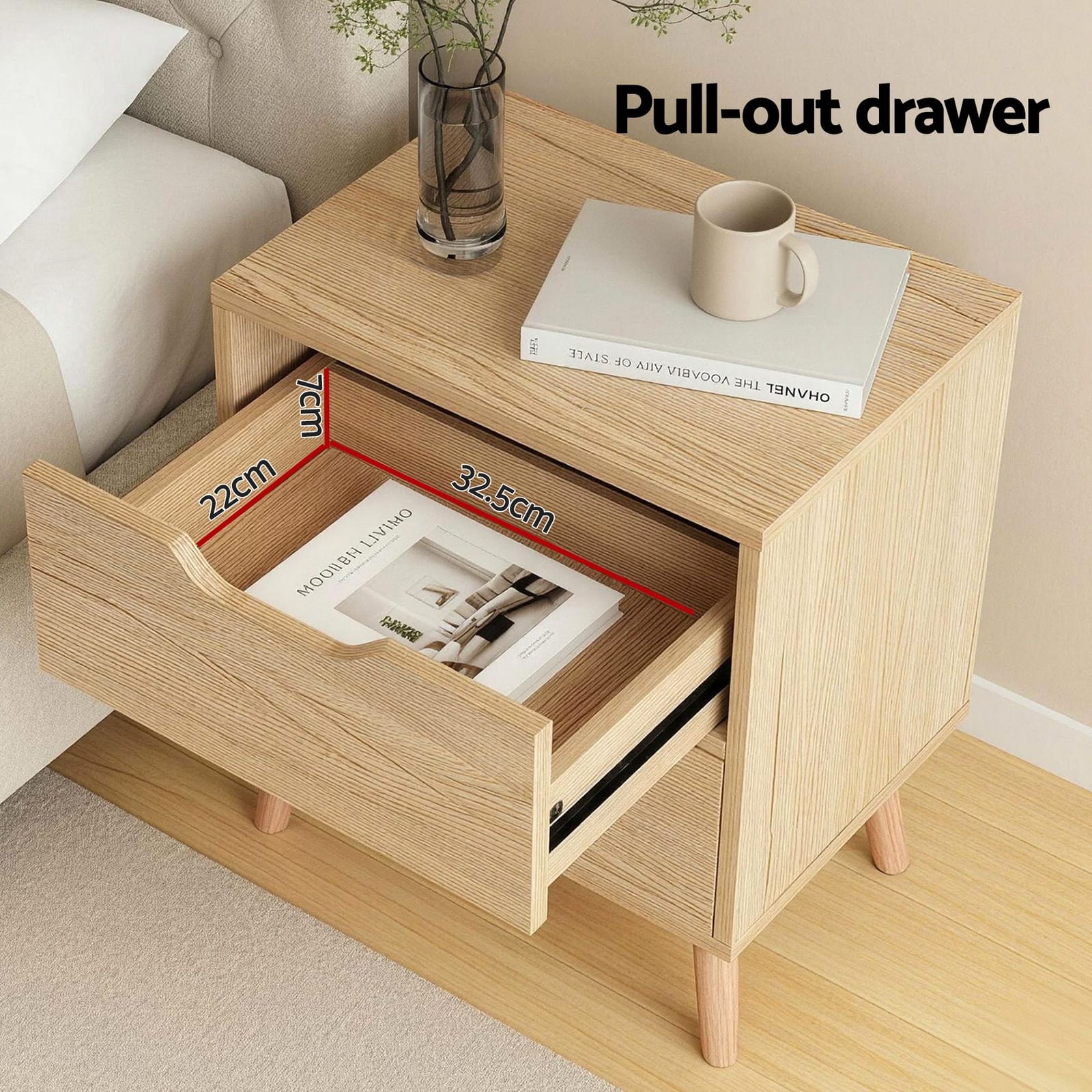 Double Bed Frame Storage 203x144x99cm