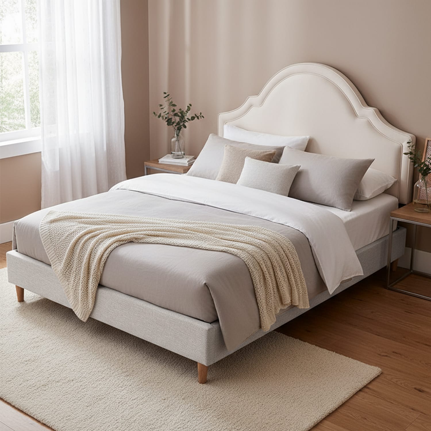 Queen Bed Frame Storage Velvet 153x203cm