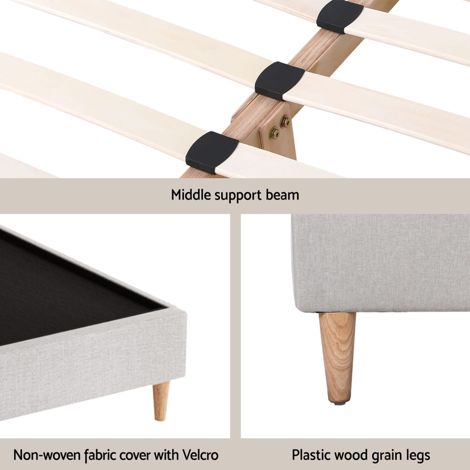 Queen Bed Frame Storage Velvet 153x203cm