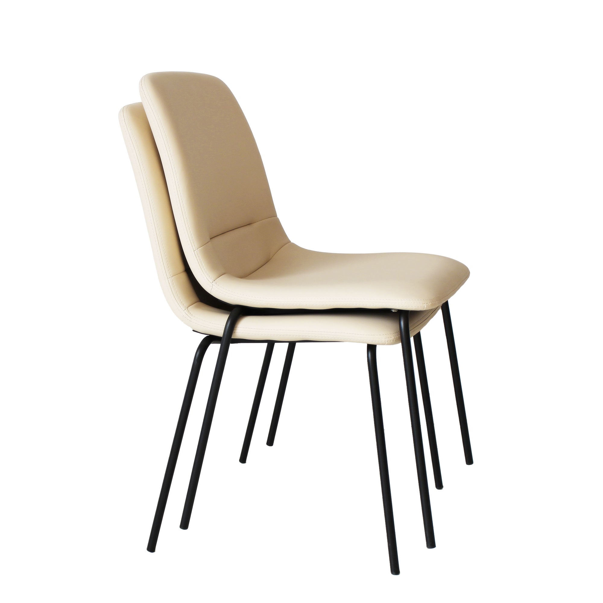 Beige colour - Premium Stackable Dining Chairs Kitchen Beige  Multipurpose Use