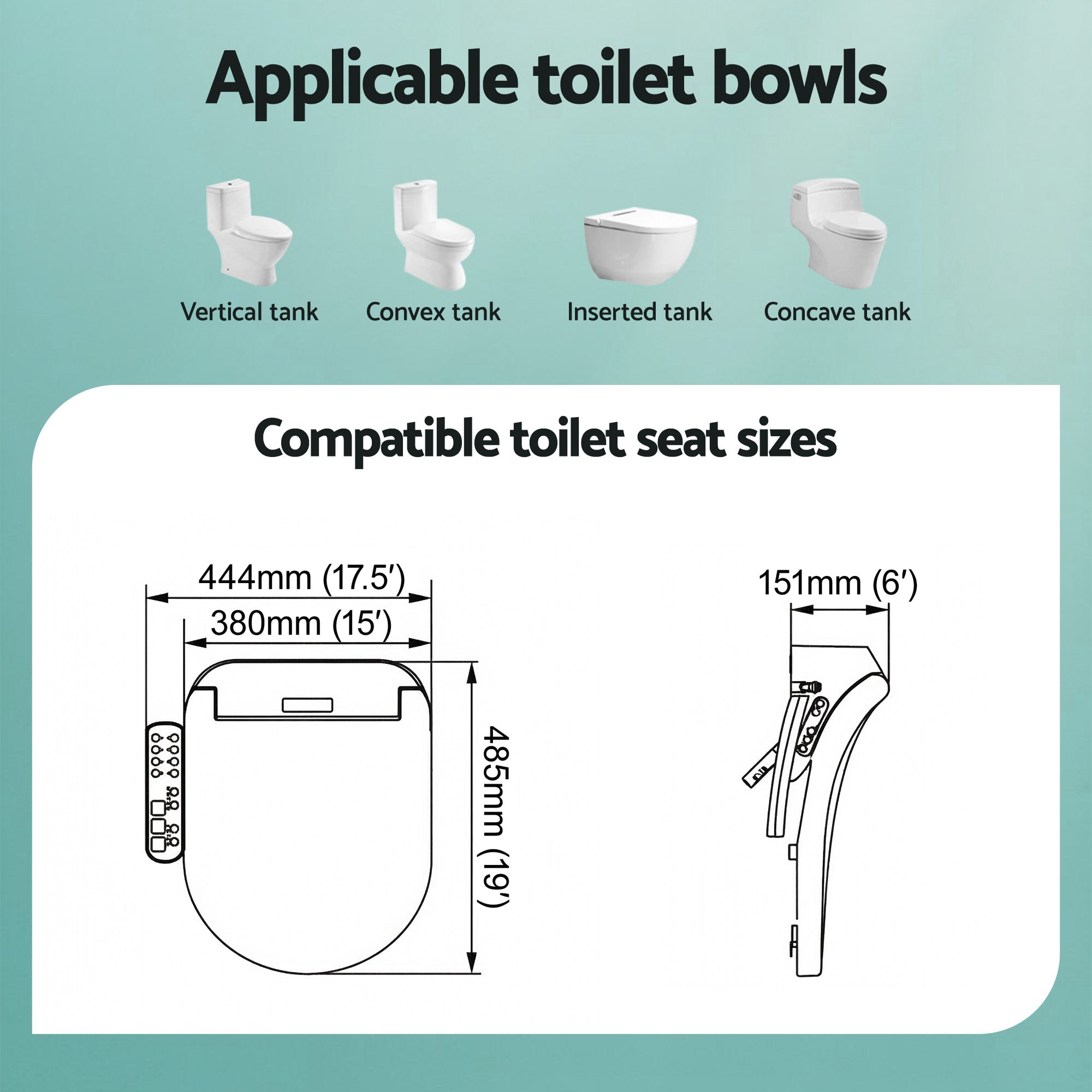 Cefito Smart Bidet Toilet Seat Heated LED | Simpledeals