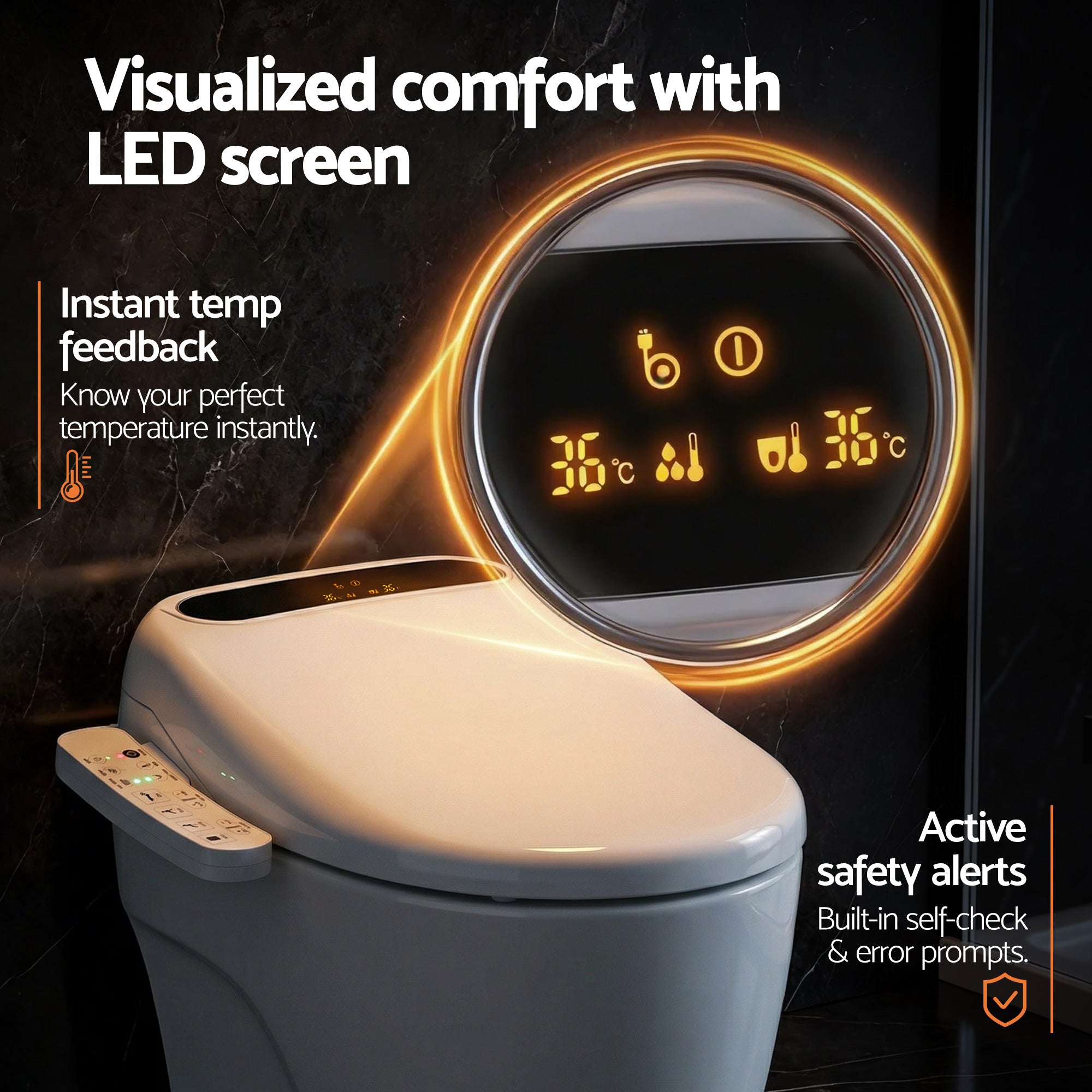 Cefito Smart Bidet Toilet Seat Heated LED | Simpledeals