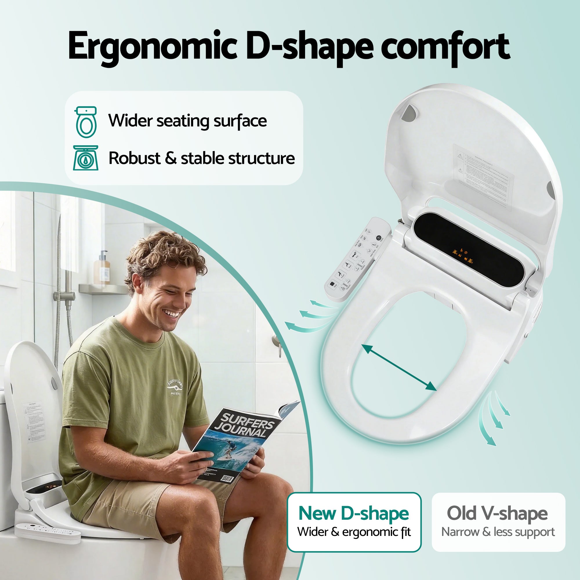 Cefito Smart Bidet Toilet Seat Heated LED | Simpledeals