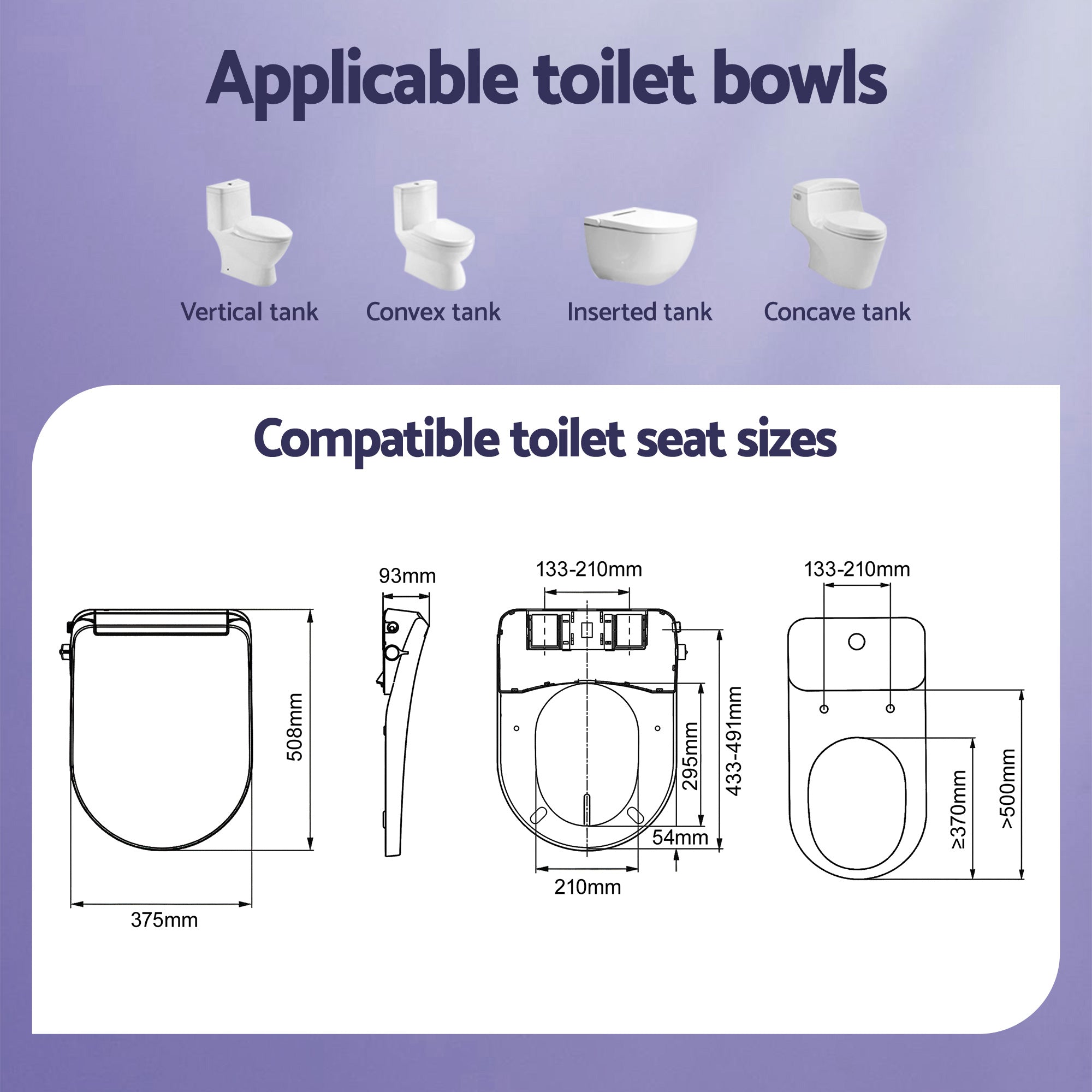 Cefito Electric Bidet Toilet Seat D-Shape Heated | Simpledeals