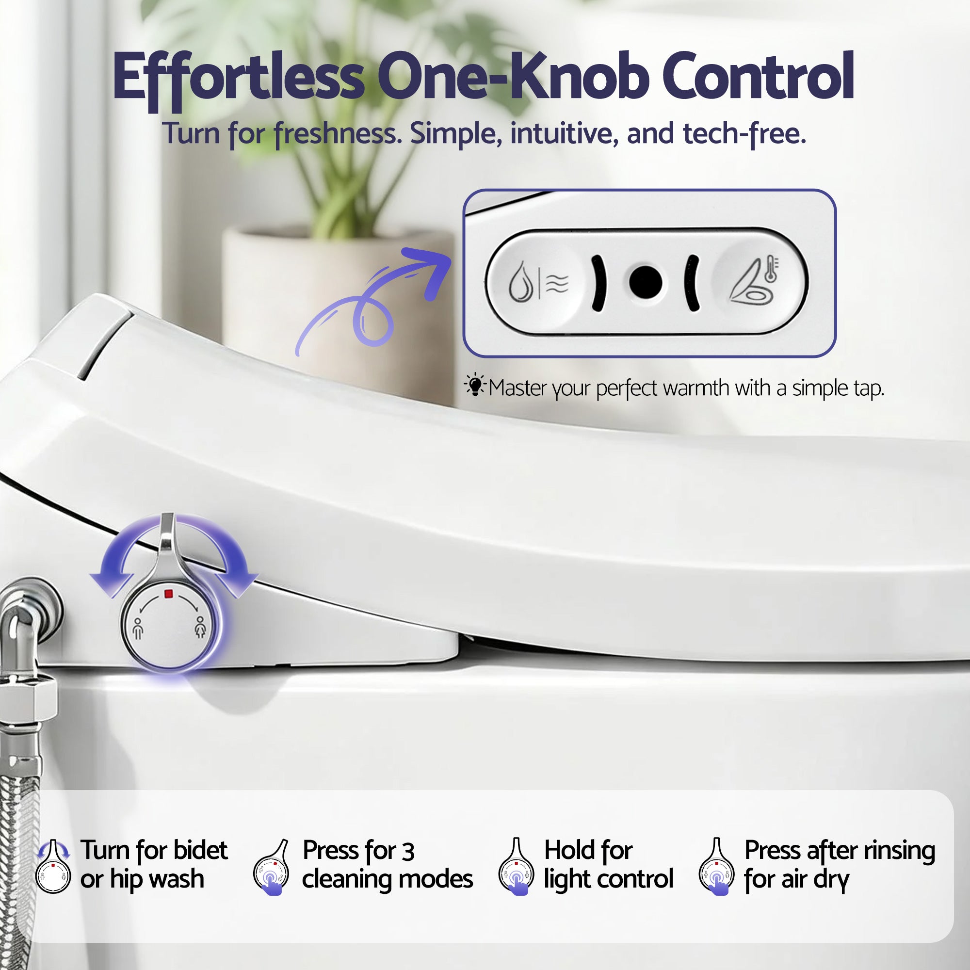 Cefito Electric Bidet Toilet Seat D-Shape Heated | Simpledeals