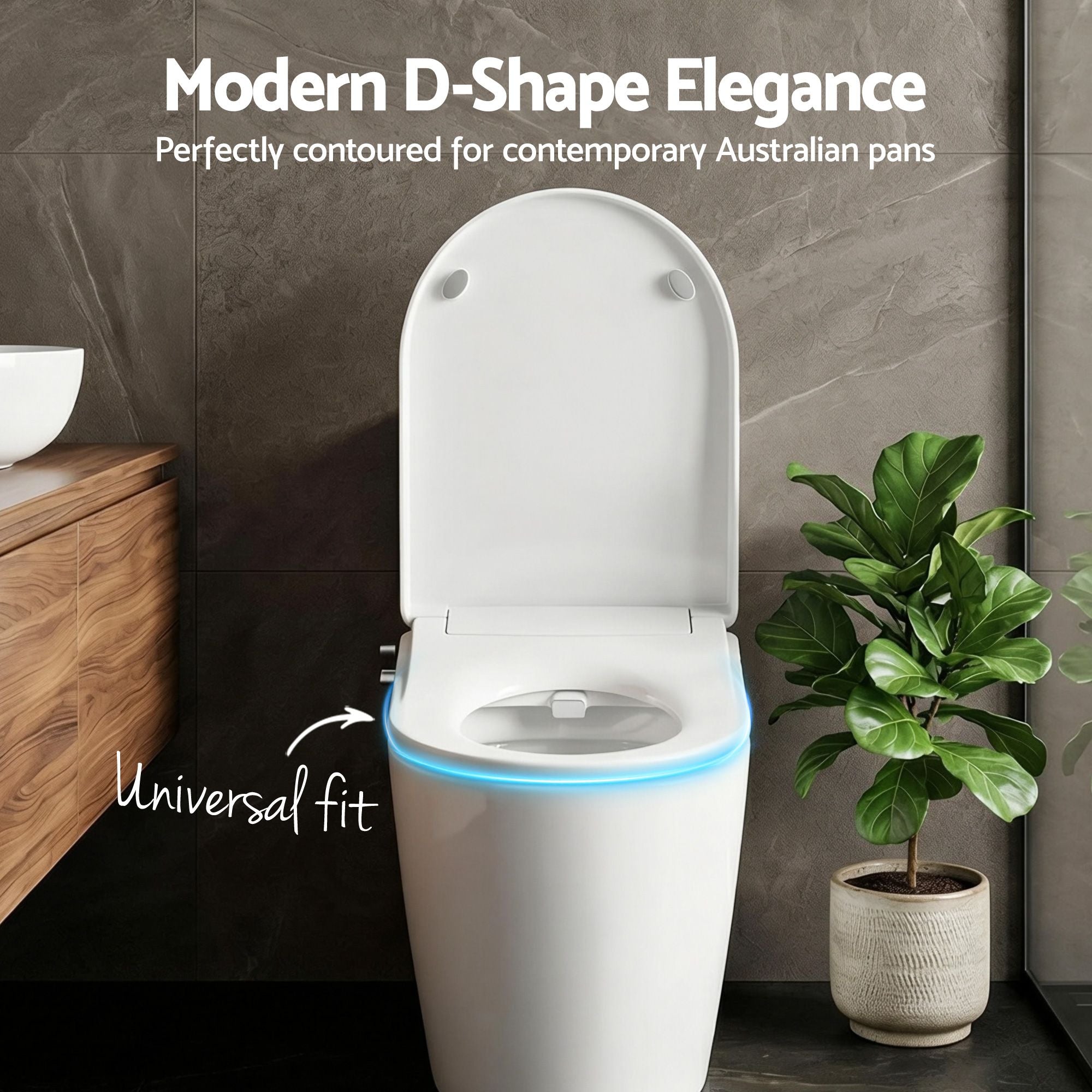 Non-Electric Bidet Seat D-Shape Dual Nozzle | Simpledeals