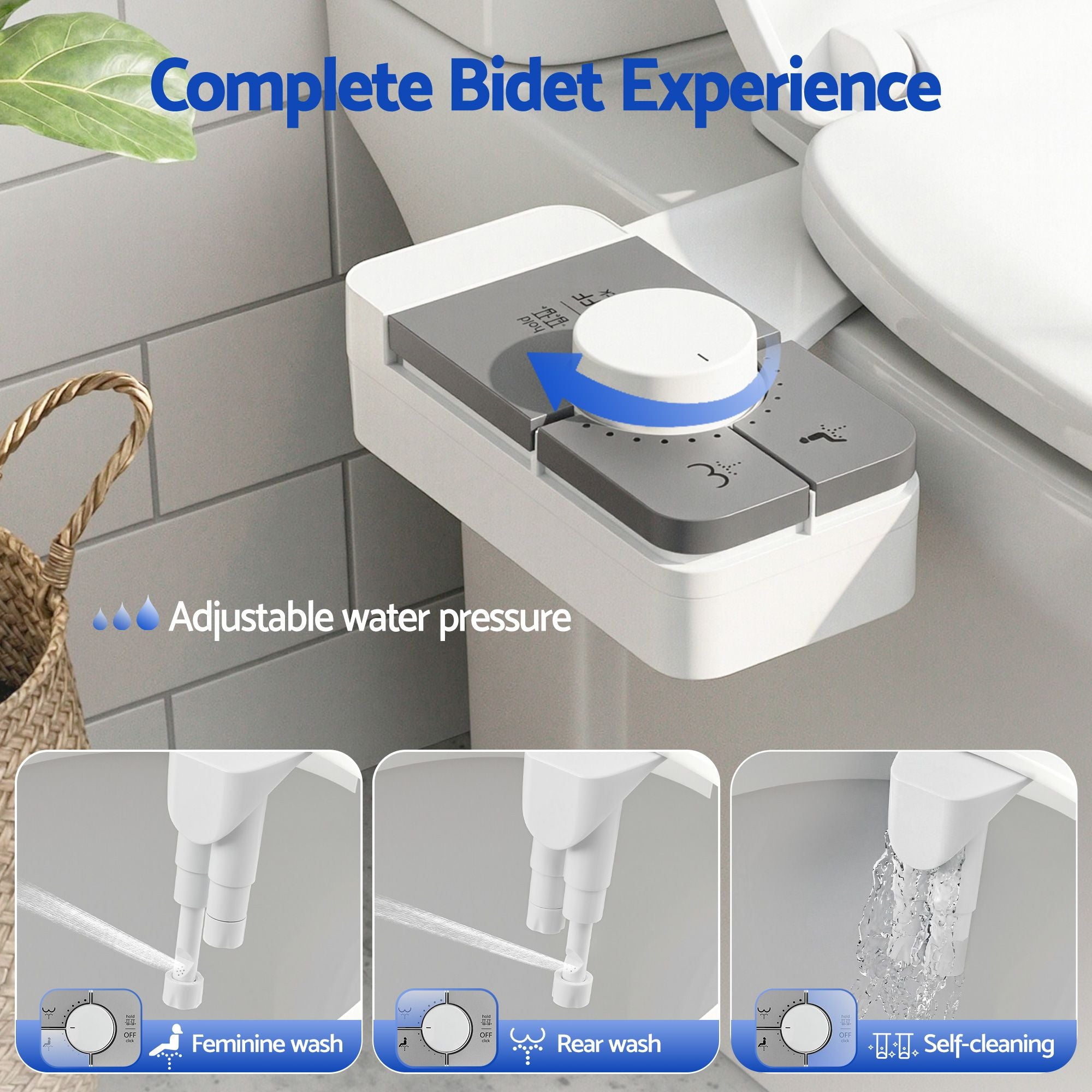 Bidet Attachment Dual Nozzle Non-Electric | Simpledeals