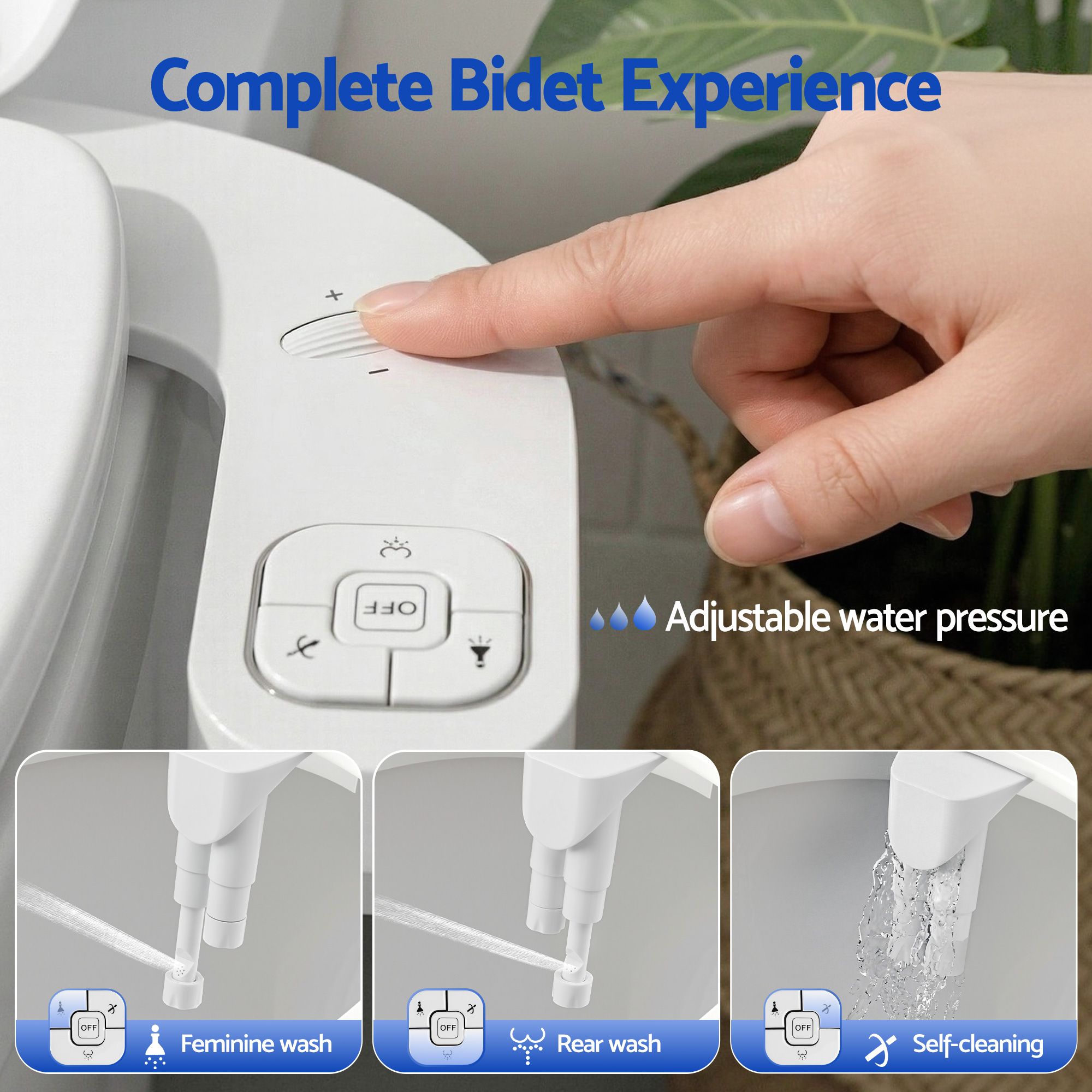Bidet Attachment Dual Nozzle Self-Cleaning | Simpledeals