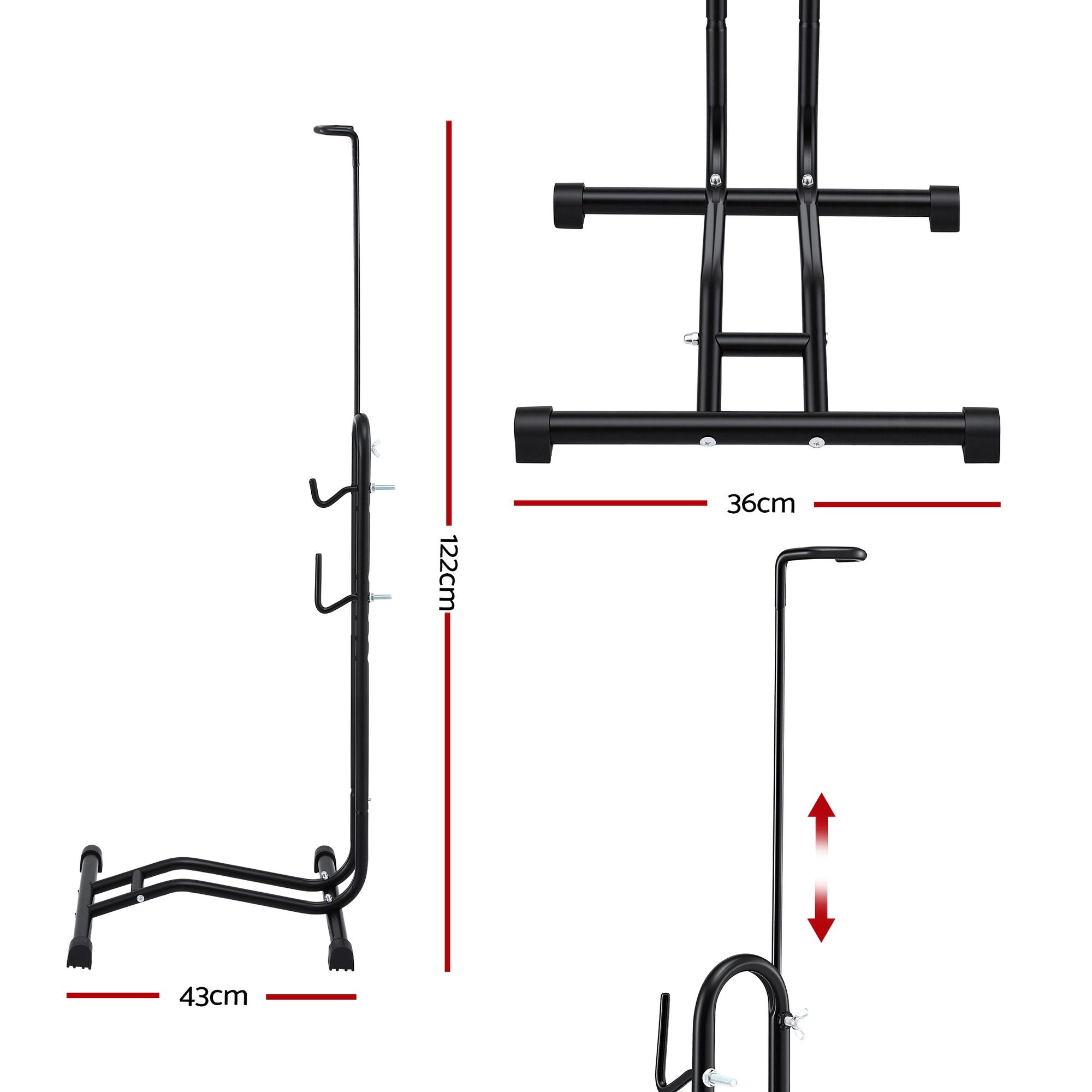 4-in-1 Adjustable Bike Parking Stand Vertical Rack 24-27.5 Inch