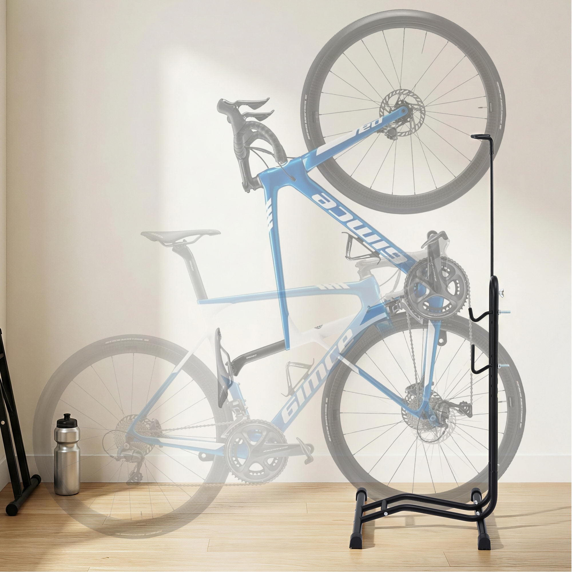 4-in-1 Adjustable Bike Parking Stand Vertical Rack 24-27.5 Inch