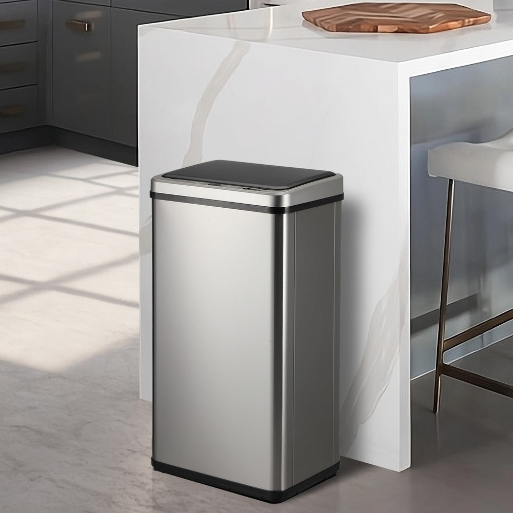 40L Motion Sensor Bin Automatic Rubbish Can Silver