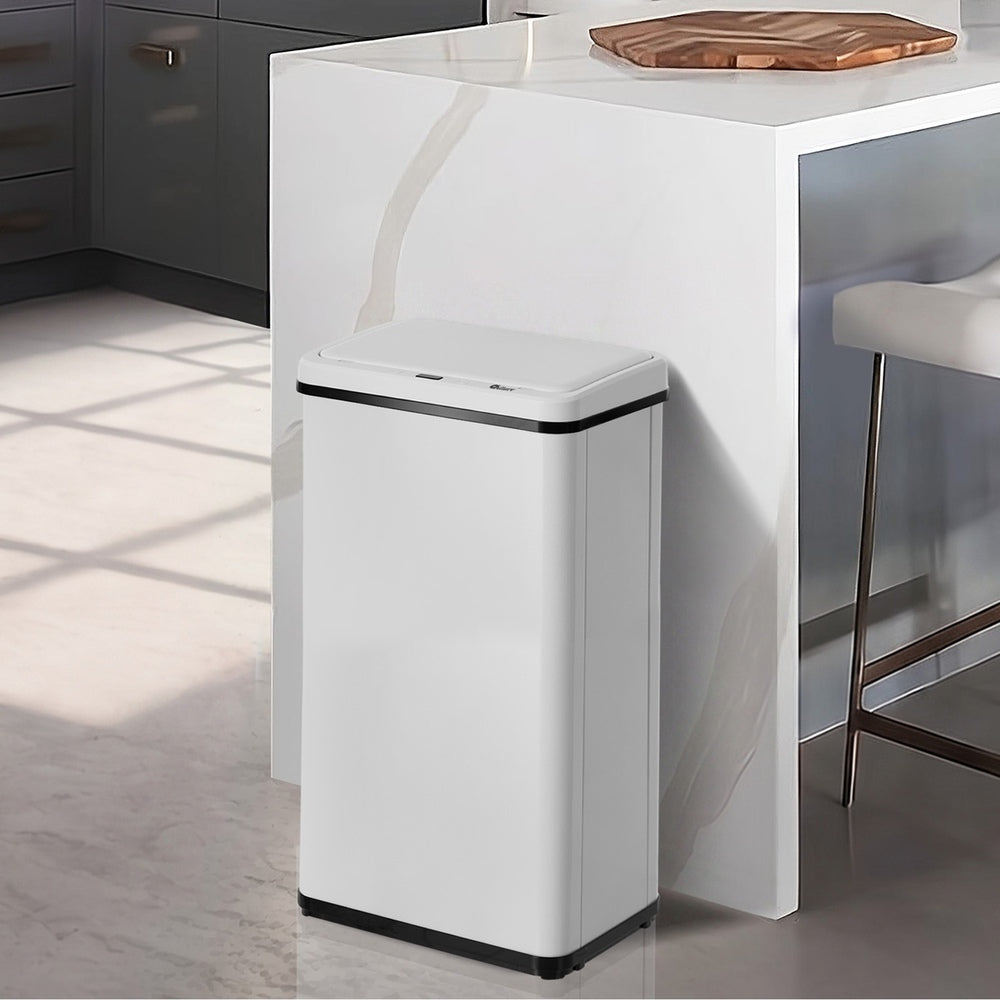 60L Motion Sensor Bin Kitchen White | Simpledeals